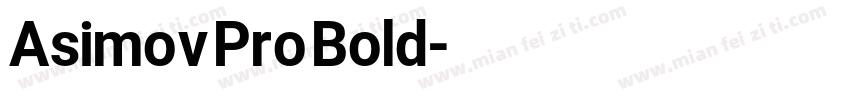 Asimov Pro Bold字体转换